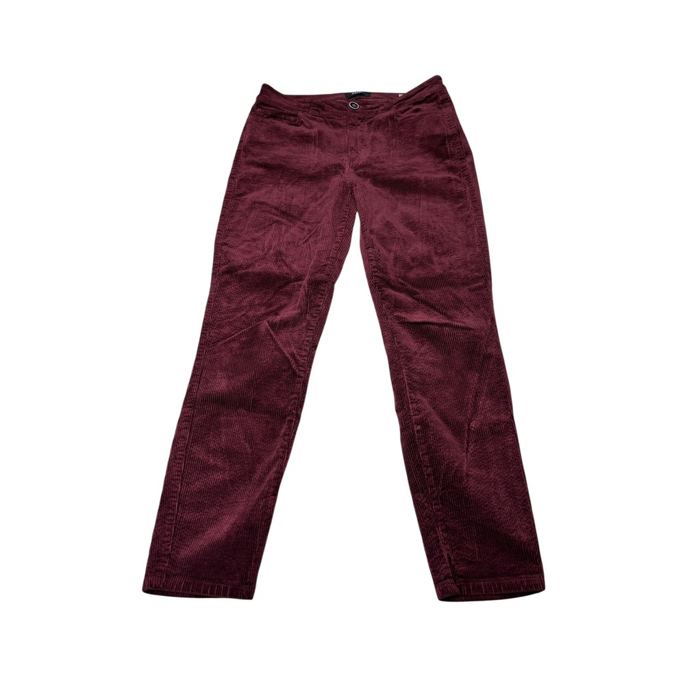 Paige Hoxton Ankle Corduroy Pants Burgundy Wine Skinny Jeans 30X26 1767D66-5171